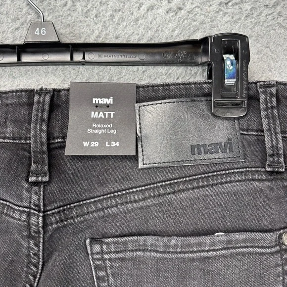 Mavi Jeans Mens 29X34 Matt Grey Distressed Relaxed Straight‎ 5 Pocket Denim NEW